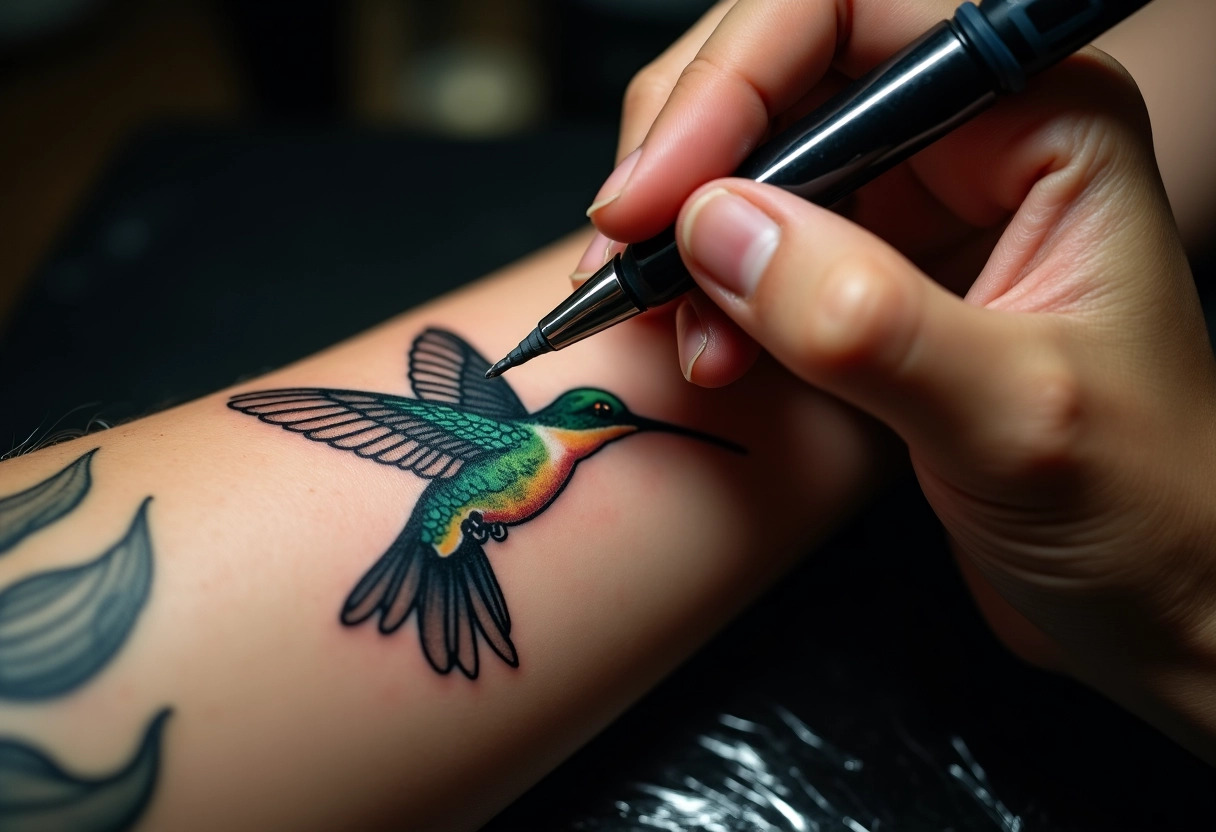 tatouage colibri