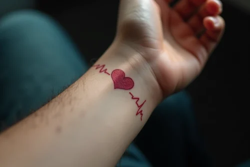 Tatouage battement de cœur : un hommage subtil