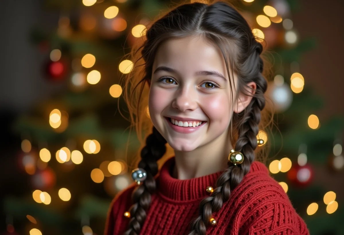 Idées de coiffure pour Noël : des tresses féeriques à essayer